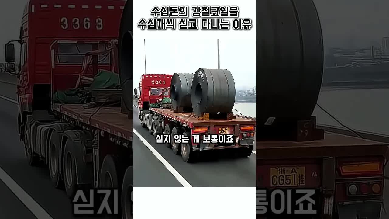 중국 트럭의 과적 운송 위험성