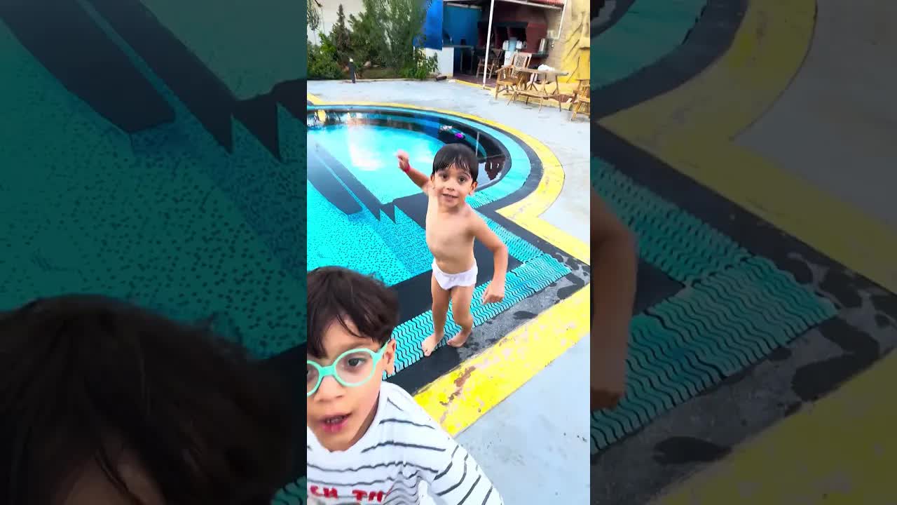 تحدي حسن بالغوص في المسبح