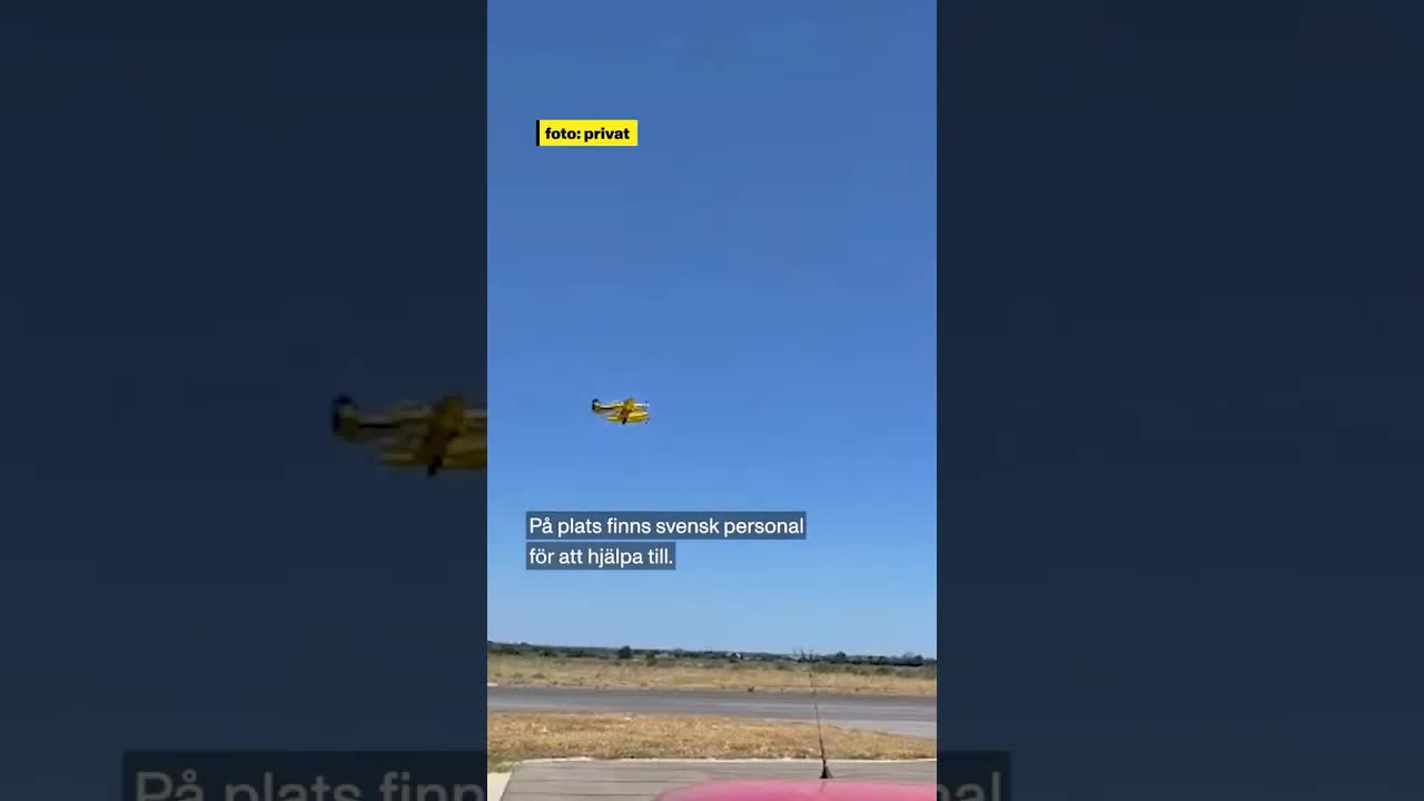 Svenska piloter släcker bränder i Frankrike