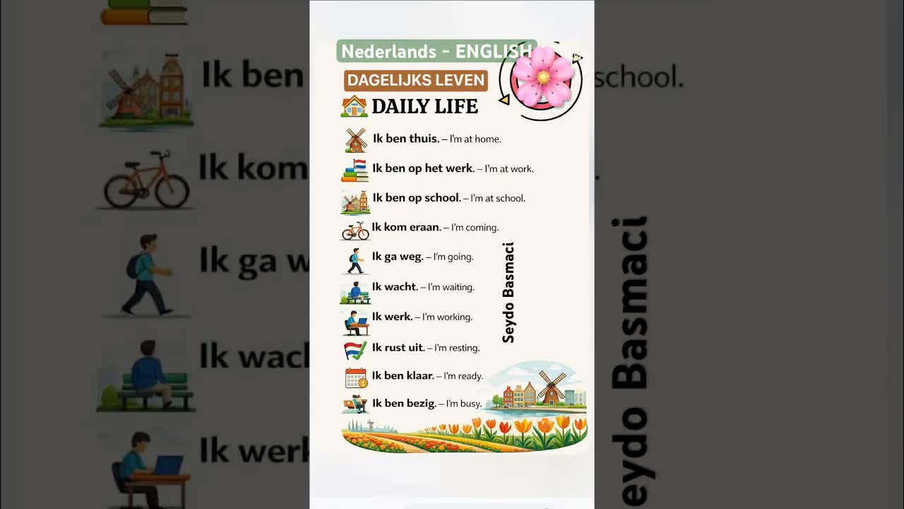 Dagelijks leven in het Nederlands