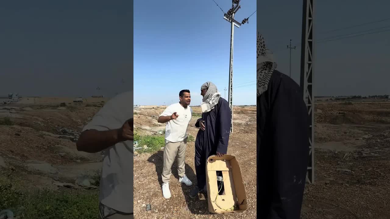 لقاء مع حجي أثناء جمع الكراتين