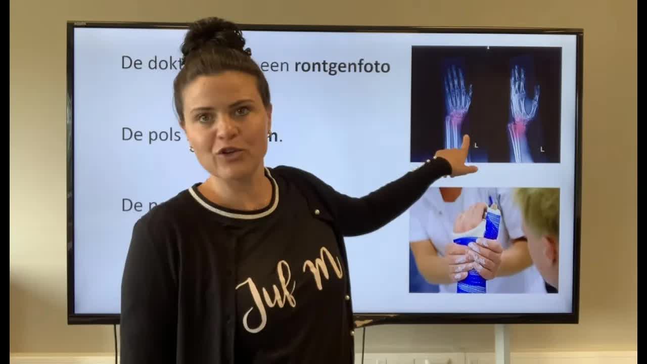 Leren over het lichaam en een gebroken pols