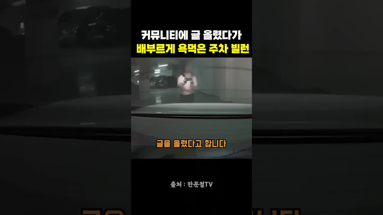 주차 중 실랑이 끝에 커뮤니티 글 올린 여성