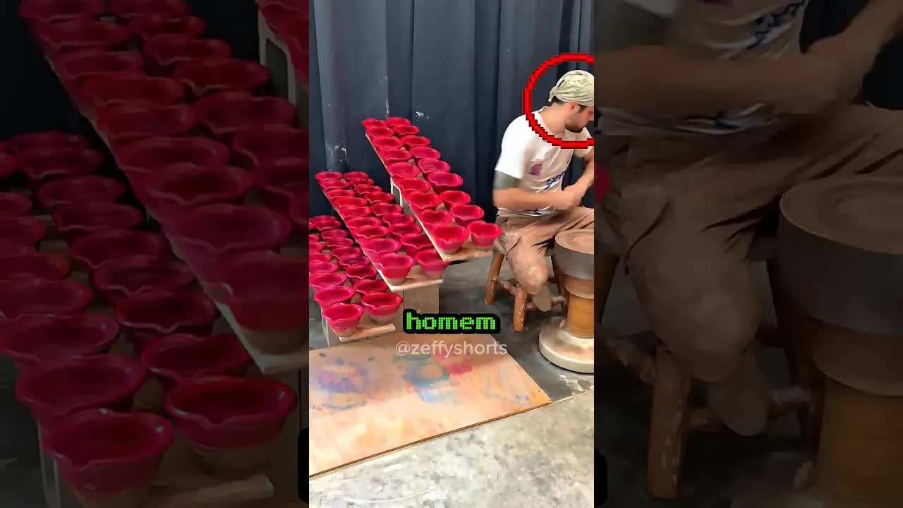 Ele destrói os vasos de propósito
