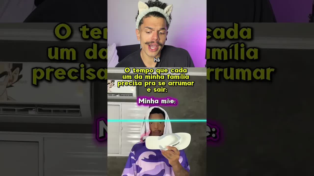 O tempo que minha família leva para se arrumar