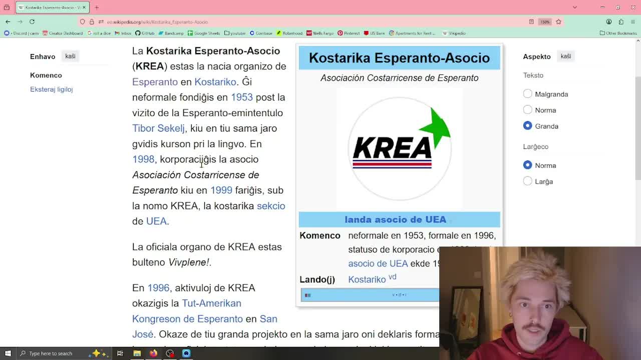 Historio de la Kostarika Esperanto Asocio