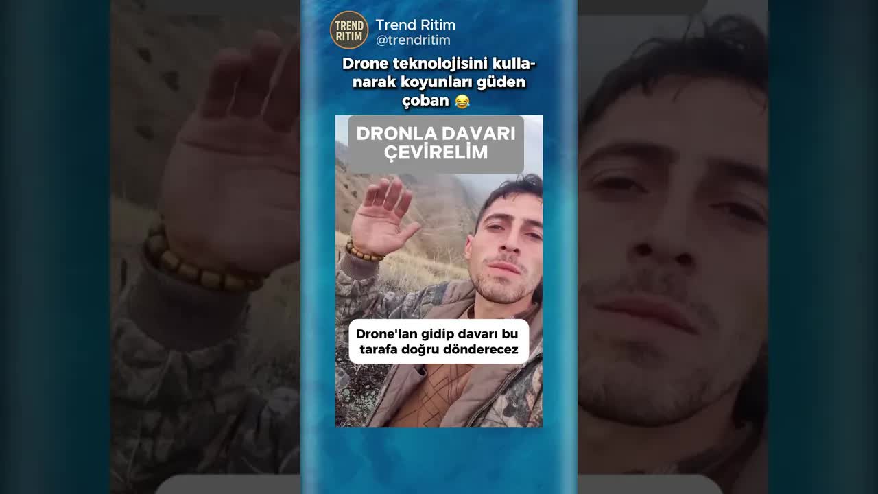 Drone ile Koyunları Güden Çoban