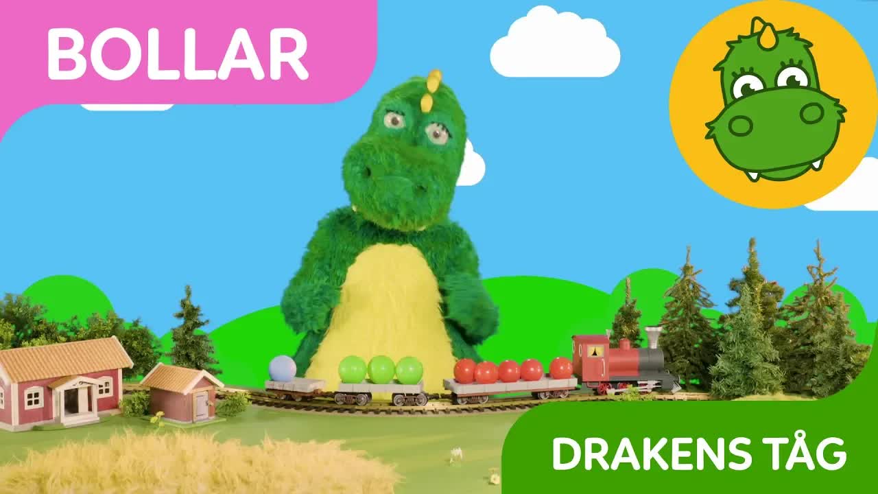 Drakens tåg: Räkna och lära färger