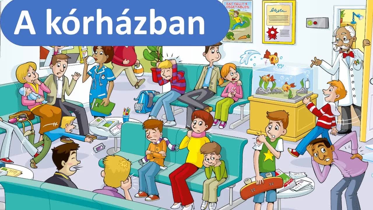 Kórházi váróterem: betegségek és tünetek magyarul