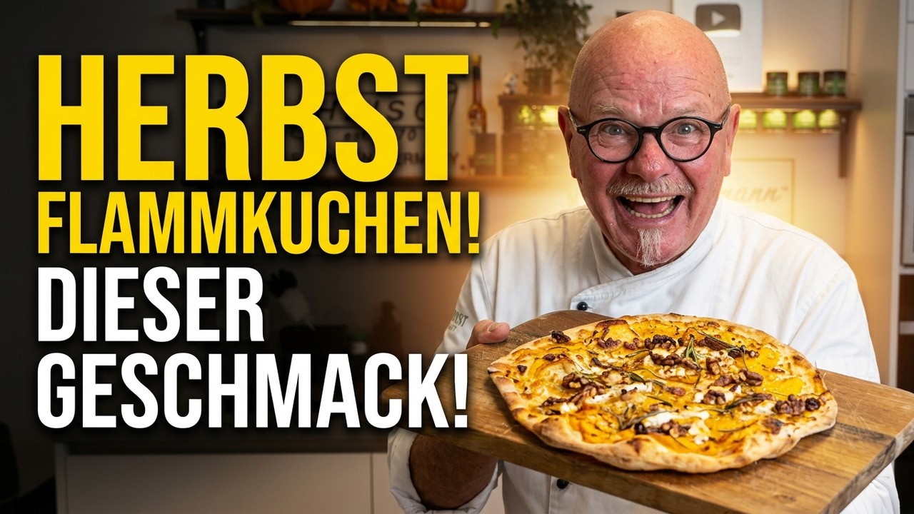 Herbstlicher Kürbis-Flammkuchen mit Ziegenkäse