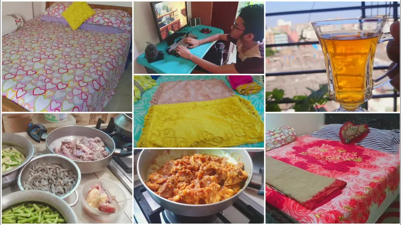 সারাবেলা রান্না ও ঘর গোছানোর ভ্লগ