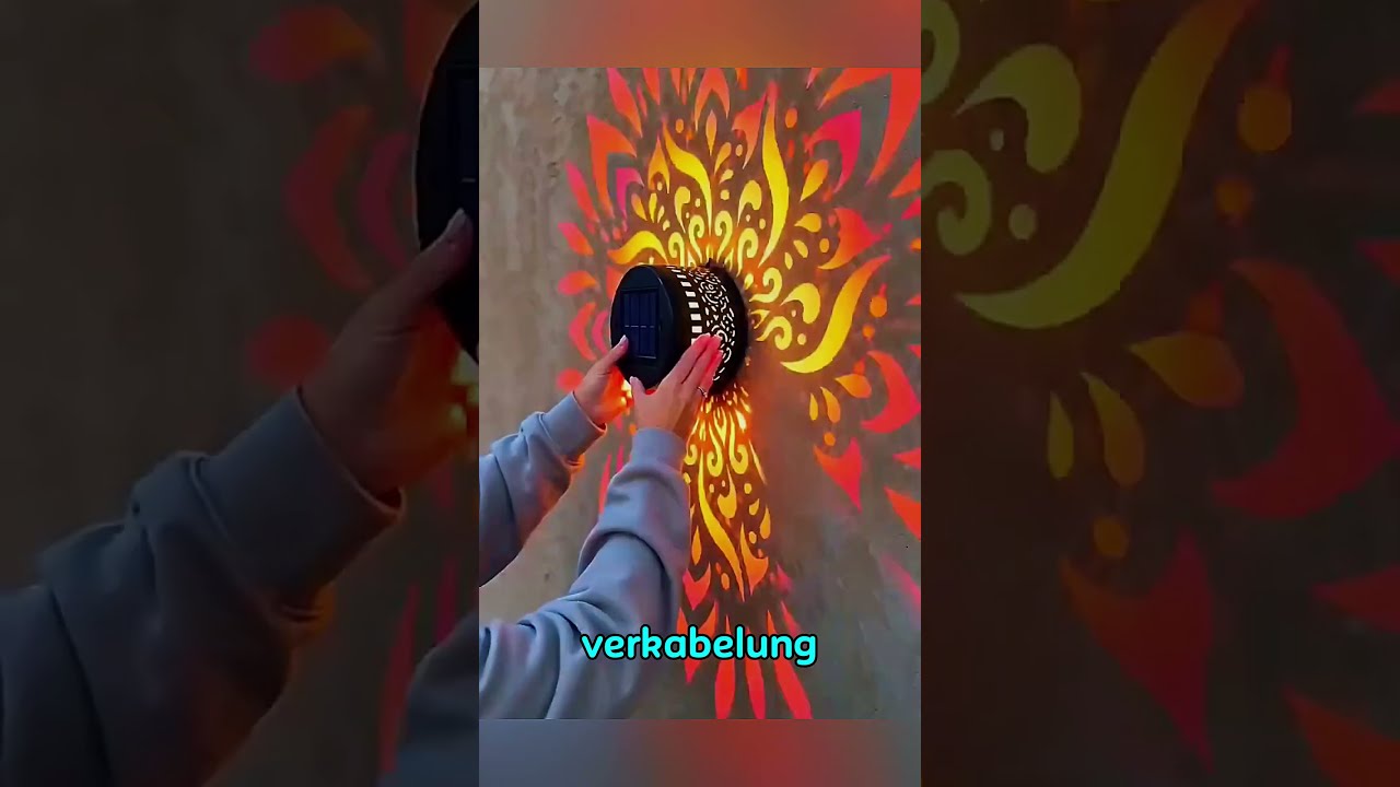 Solar-Lampe Mandala verwandelt Hauswand in Lichtkunst