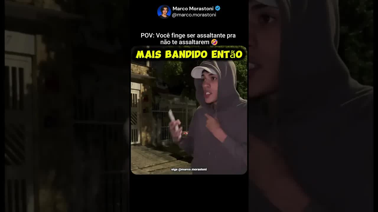 Fingindo ser malandro para não ser roubado