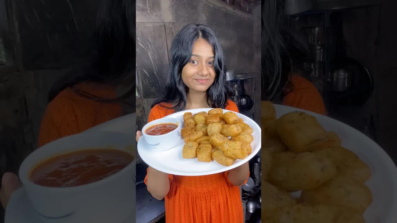 বৃষ্টির দিনে আলুর টুকরো বানানো