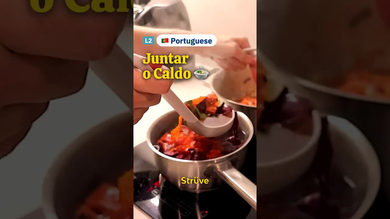 Como fazer sopa: juntar o caldo ao refogado