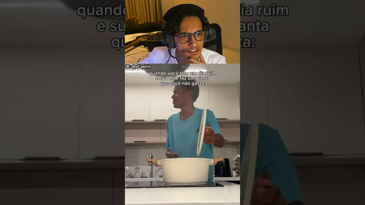 Quando a mãe faz jantar depois do dia ruim