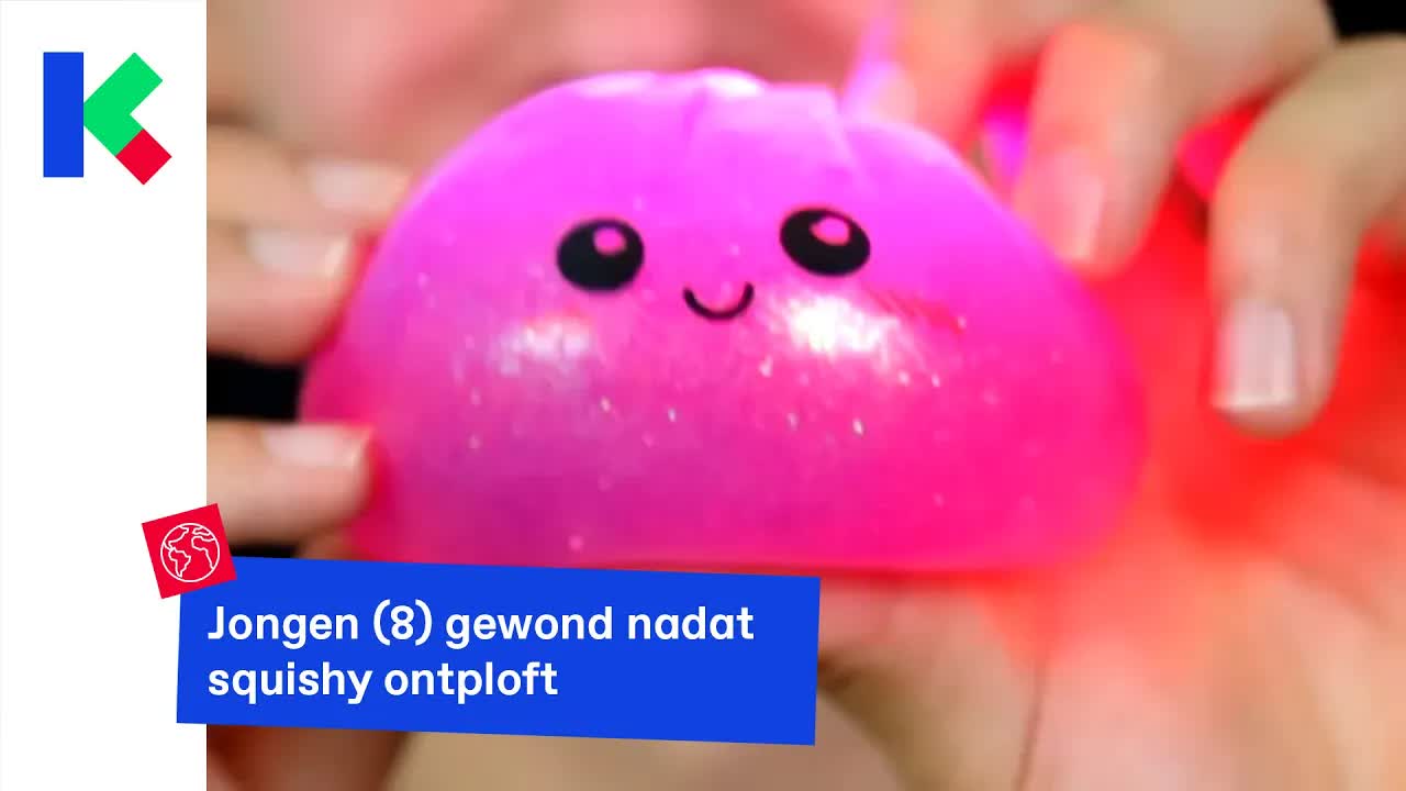 Squishy ontploft en veroorzaakt brandwonden