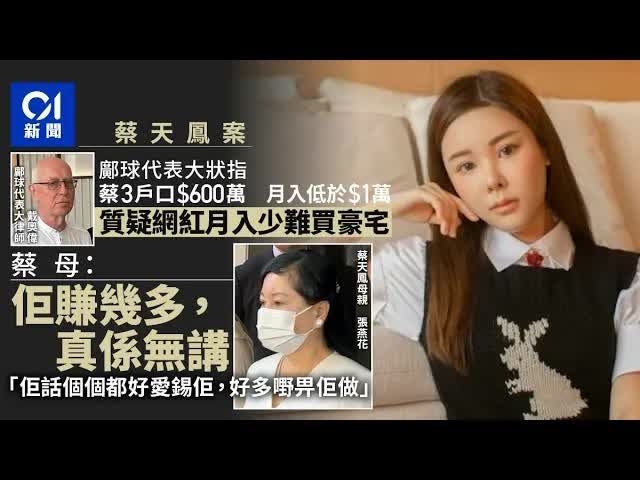 蔡天鳳案辯方盤問張彥花資產爭議