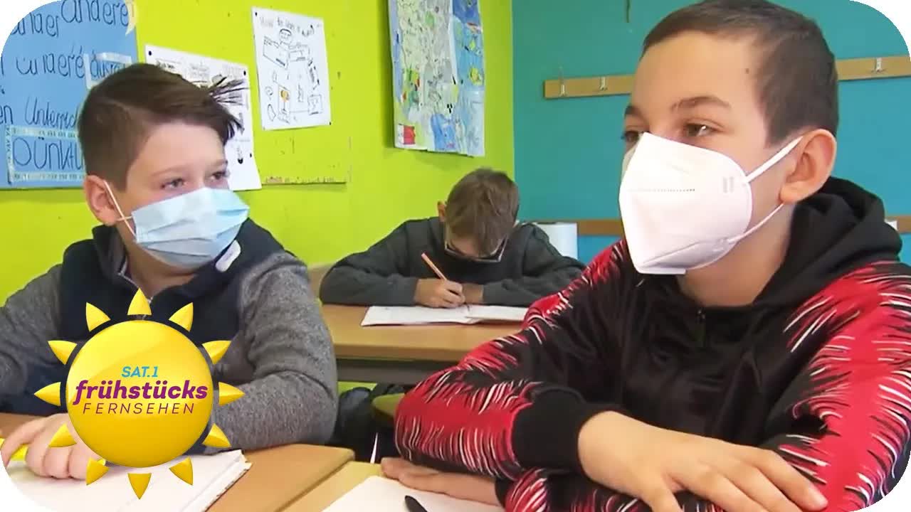 Ukrainische Schüler in deutscher Schule