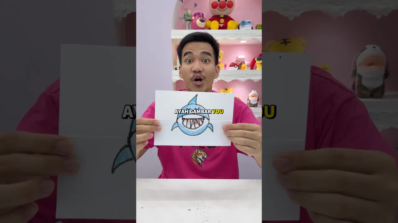 Ayah Ajak Anak Lukis Ikan Simetri