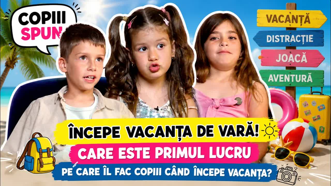 Copiii își spun planurile de vacanță