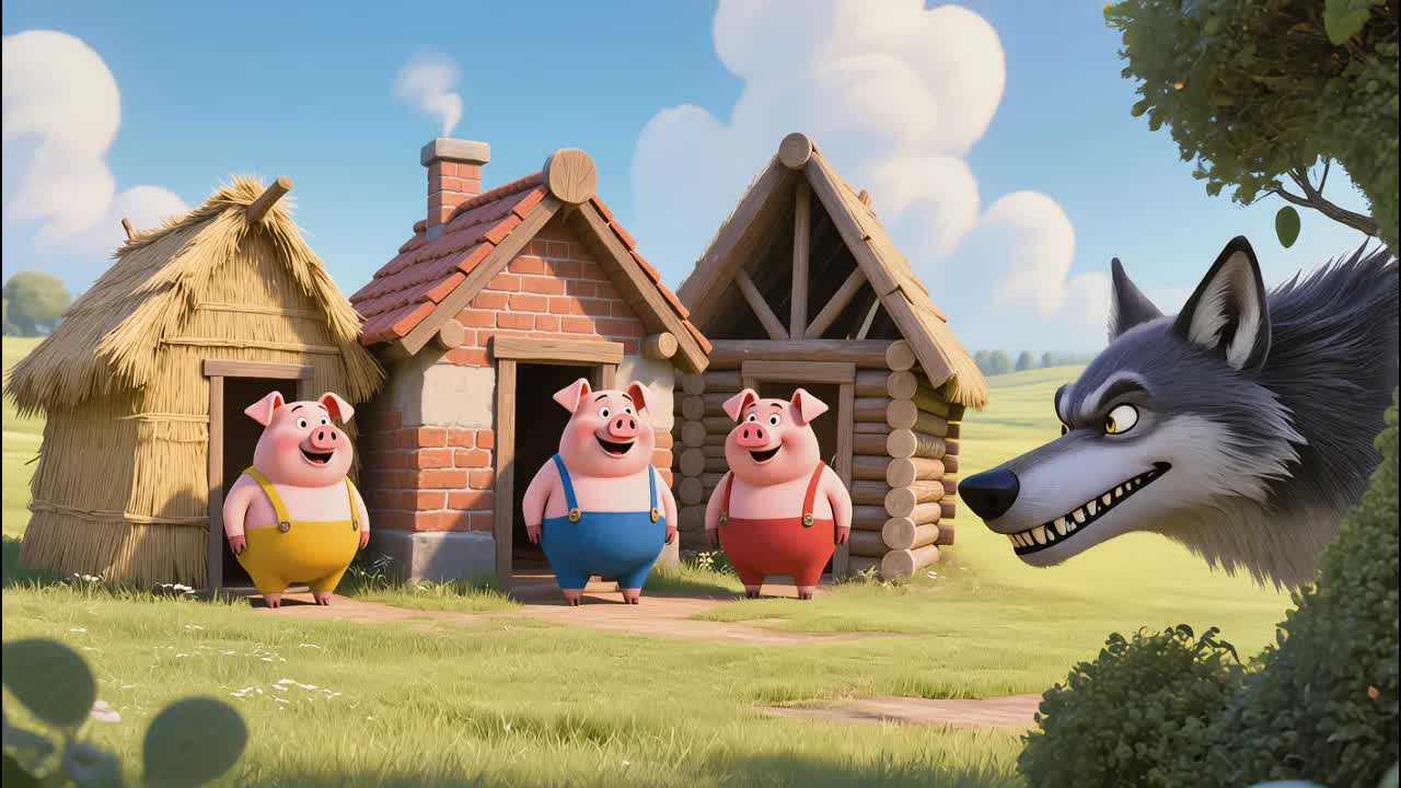 De Tre Små Grisarna – Animerad Barnsång