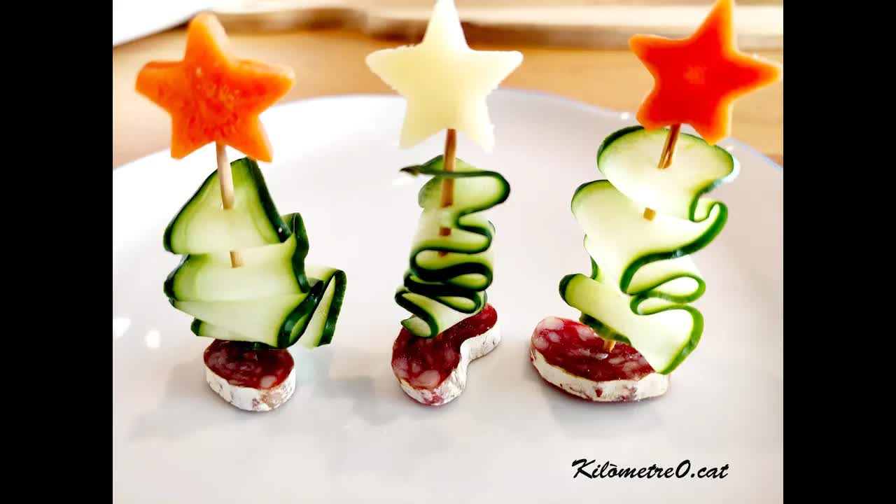 Com preparar un arbre de Nadal de cogombre