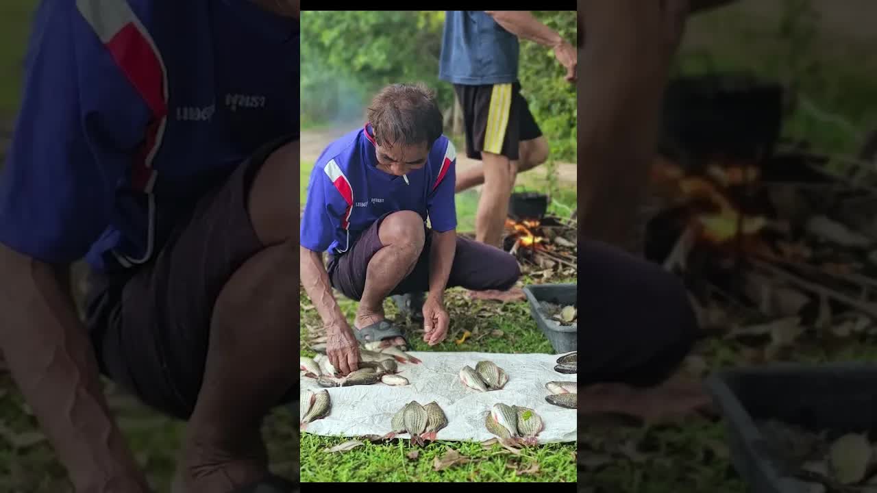 จับปลาอิไทตัวใหญ่แบ่งกินบ้าน