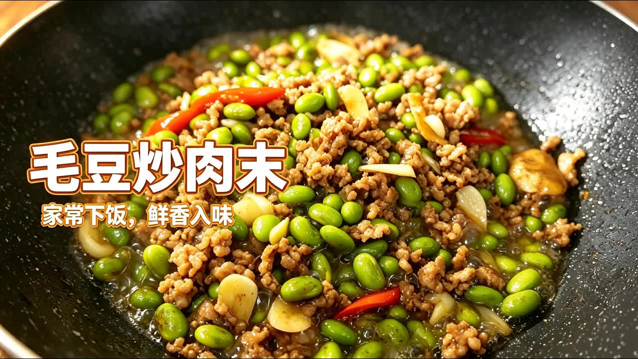 毛豆炒肉末做法：简单快手家常菜