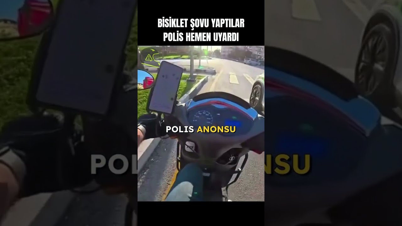 Polis Çocuklara Bisiklet Şovu Yapmamalarını Söylüyor