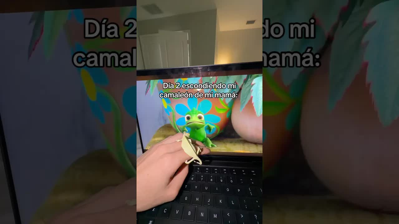 Escondiendo mi camaleón de mi mamá