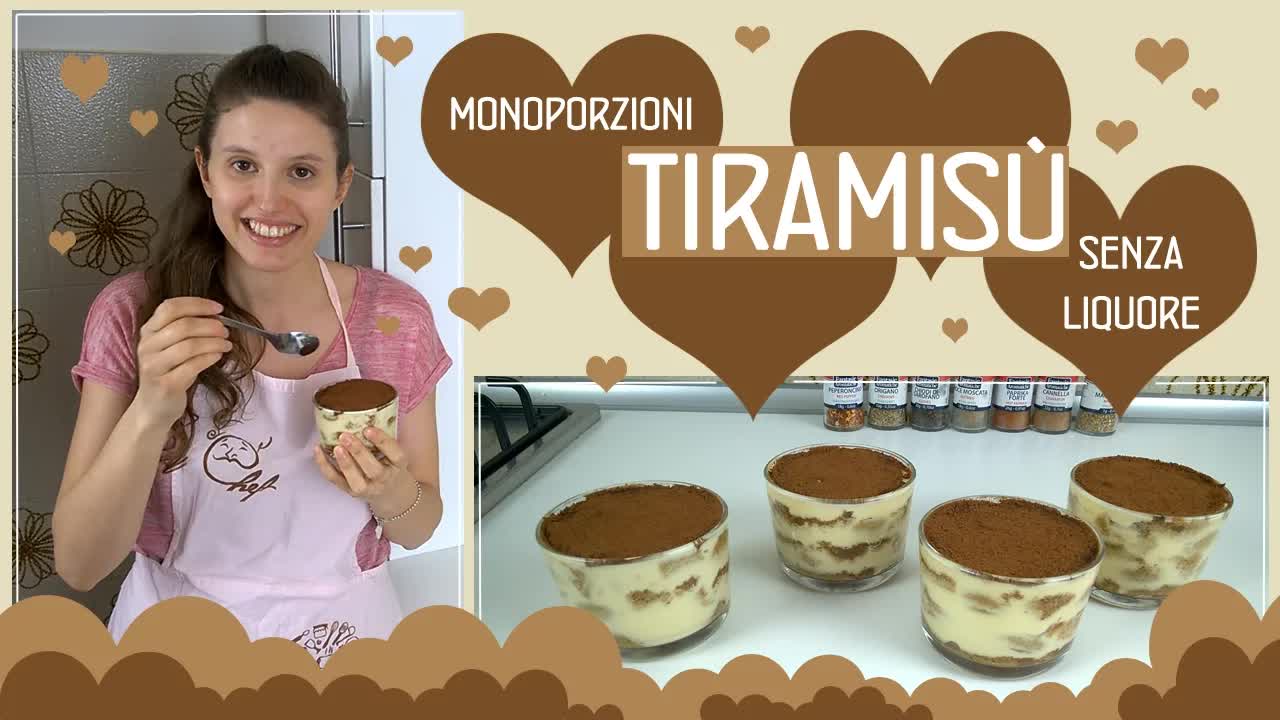 Tiramisù monoporzione senza liquore