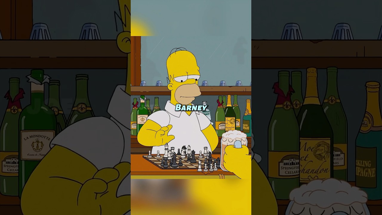 Homer es un prodigio en el ajedrez