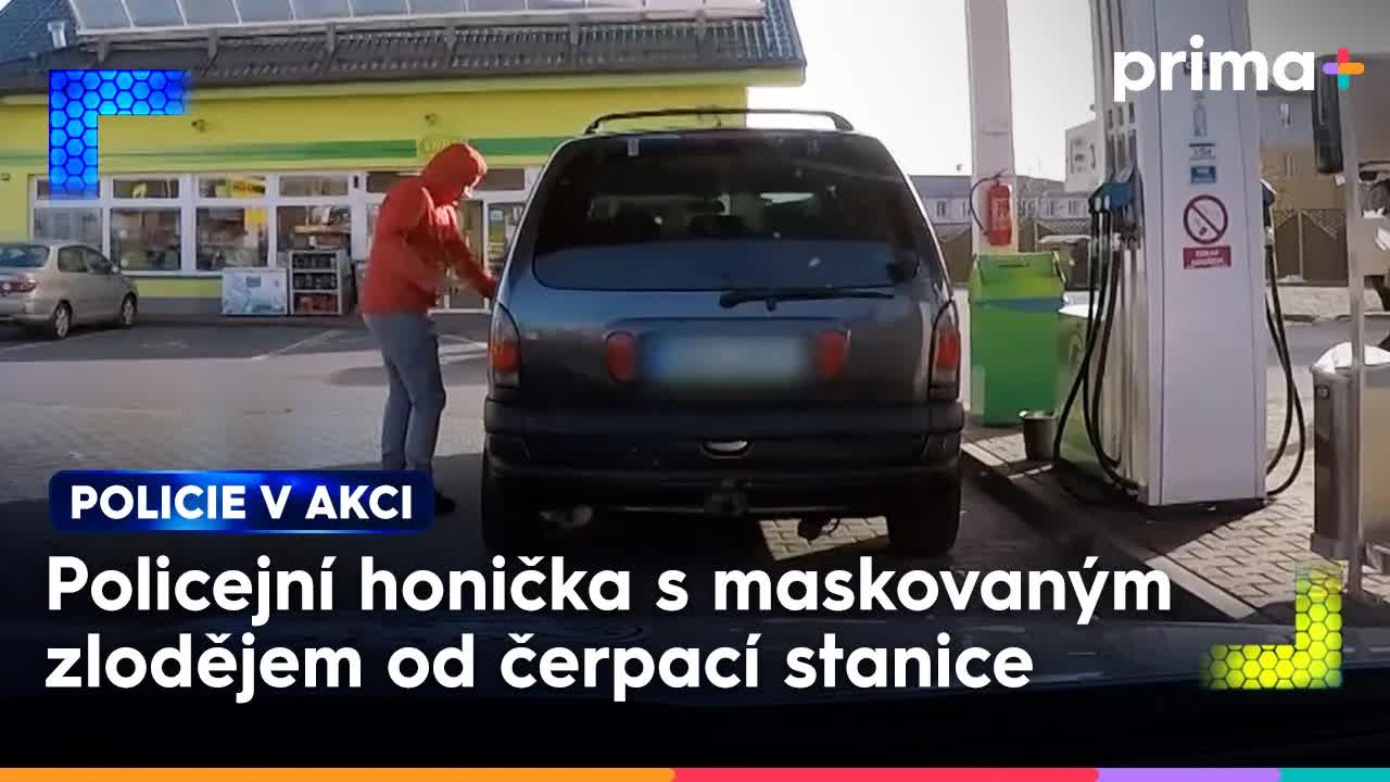 Policie chytá muže bez placení na čerpací stanici