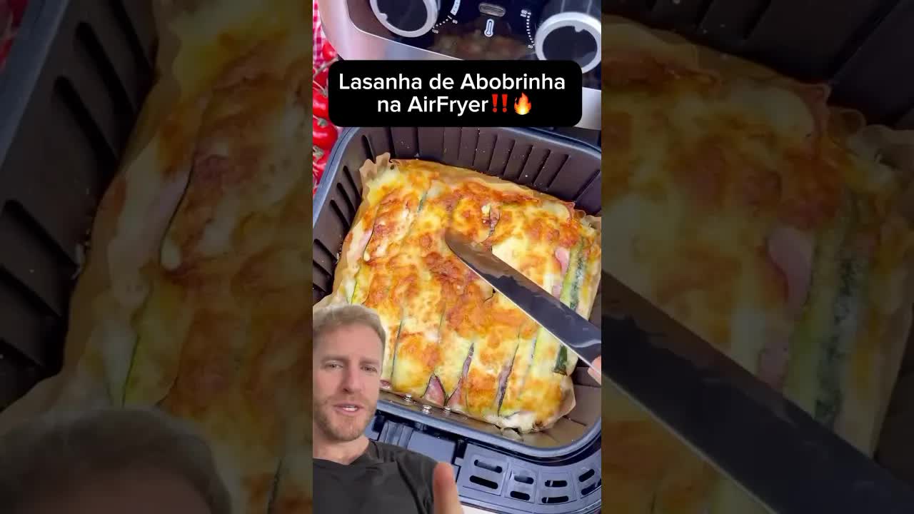 Lasanha de Abobrinha na AirFryer