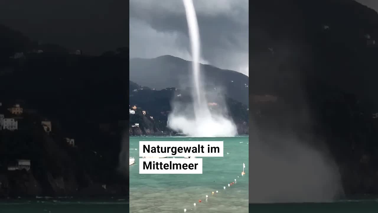 Wasserhosen im Golf von Genua