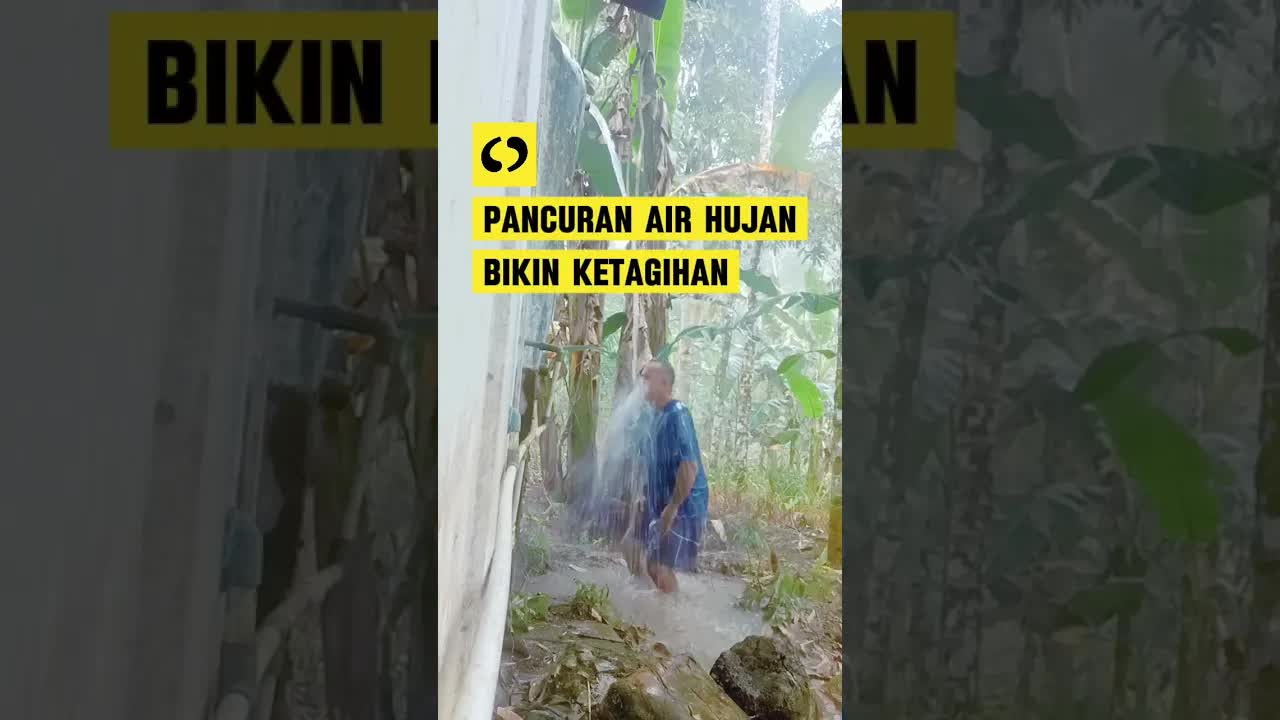 Menikmati hujan deras dan membuat air mancur sendiri