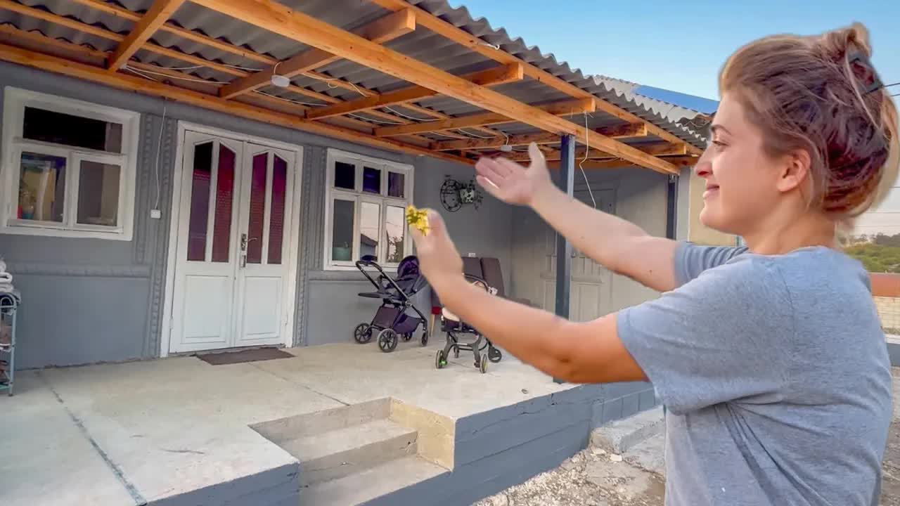 Decorarea terasei și vopsirea casei în familie