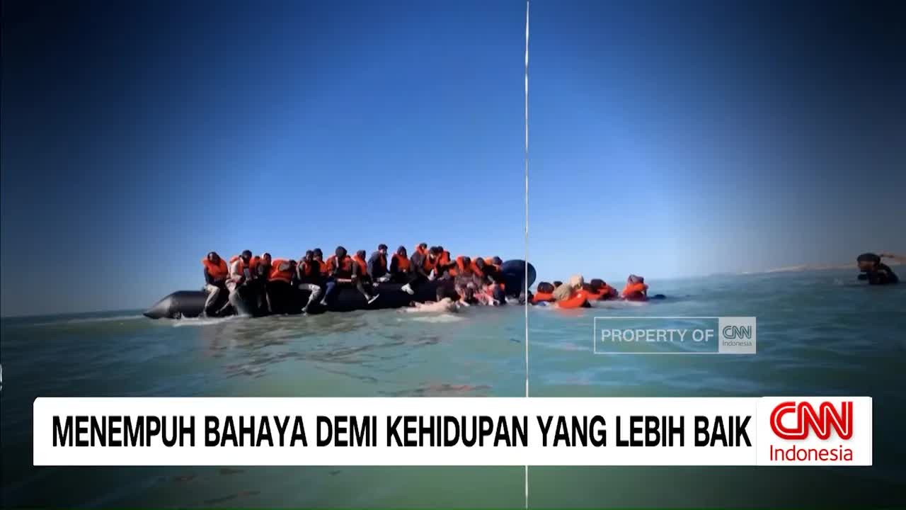 Migran Nekat Menyeberang ke Inggris dari Prancis