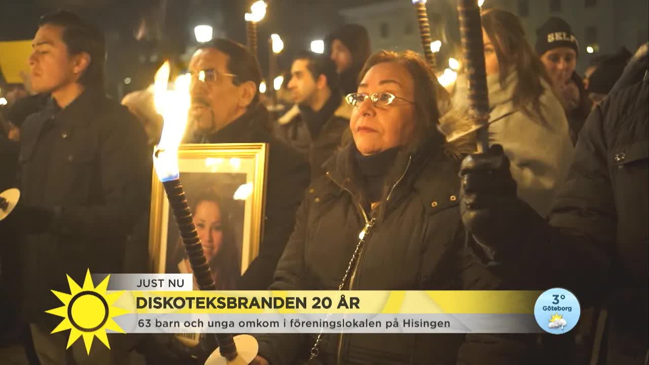 Minnesstund för diskoteksbranden i Göteborg