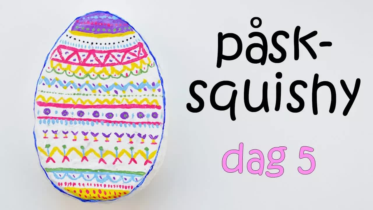 Gör en påskägg-squishy med tvättsvamp