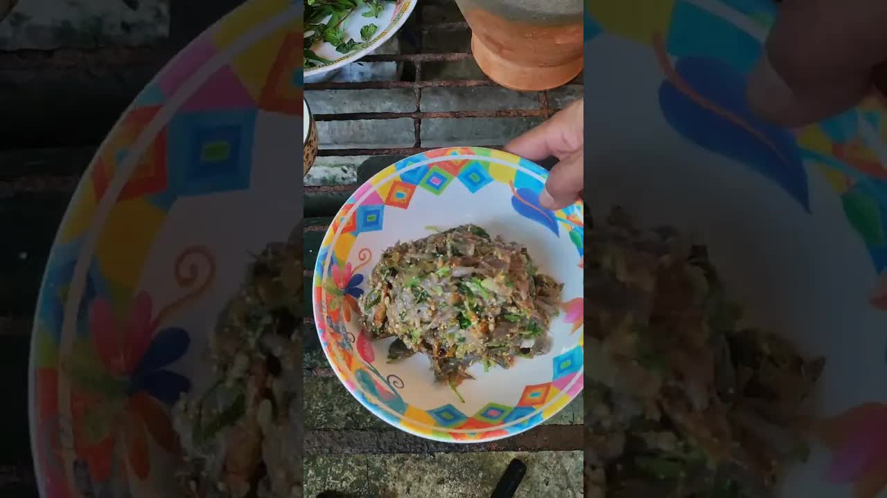 เมนูเช้าสไตล์บ้านๆ แจ่วกุ้งฝอยและต้มกระเพาะหมู