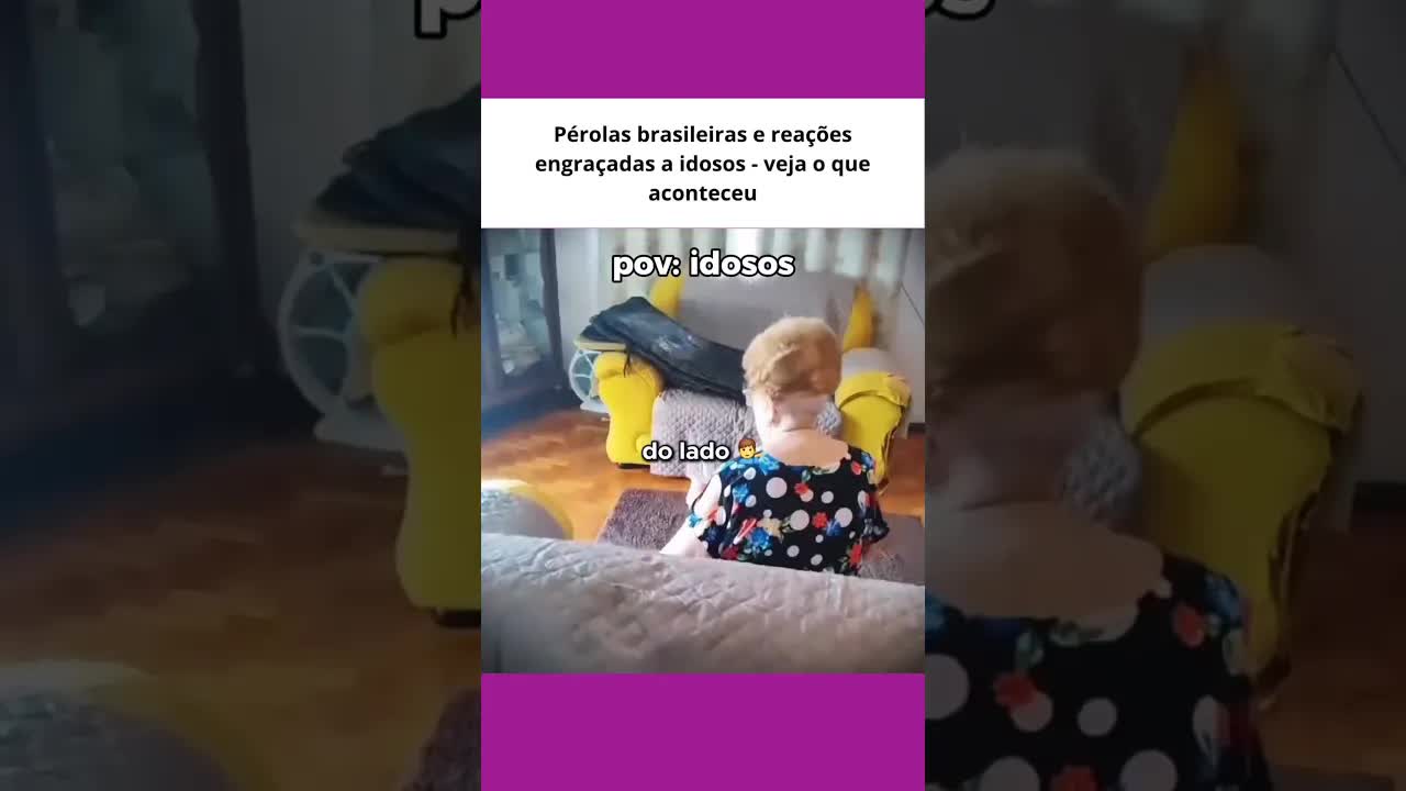 Reação engraçada da vó ao ver neto