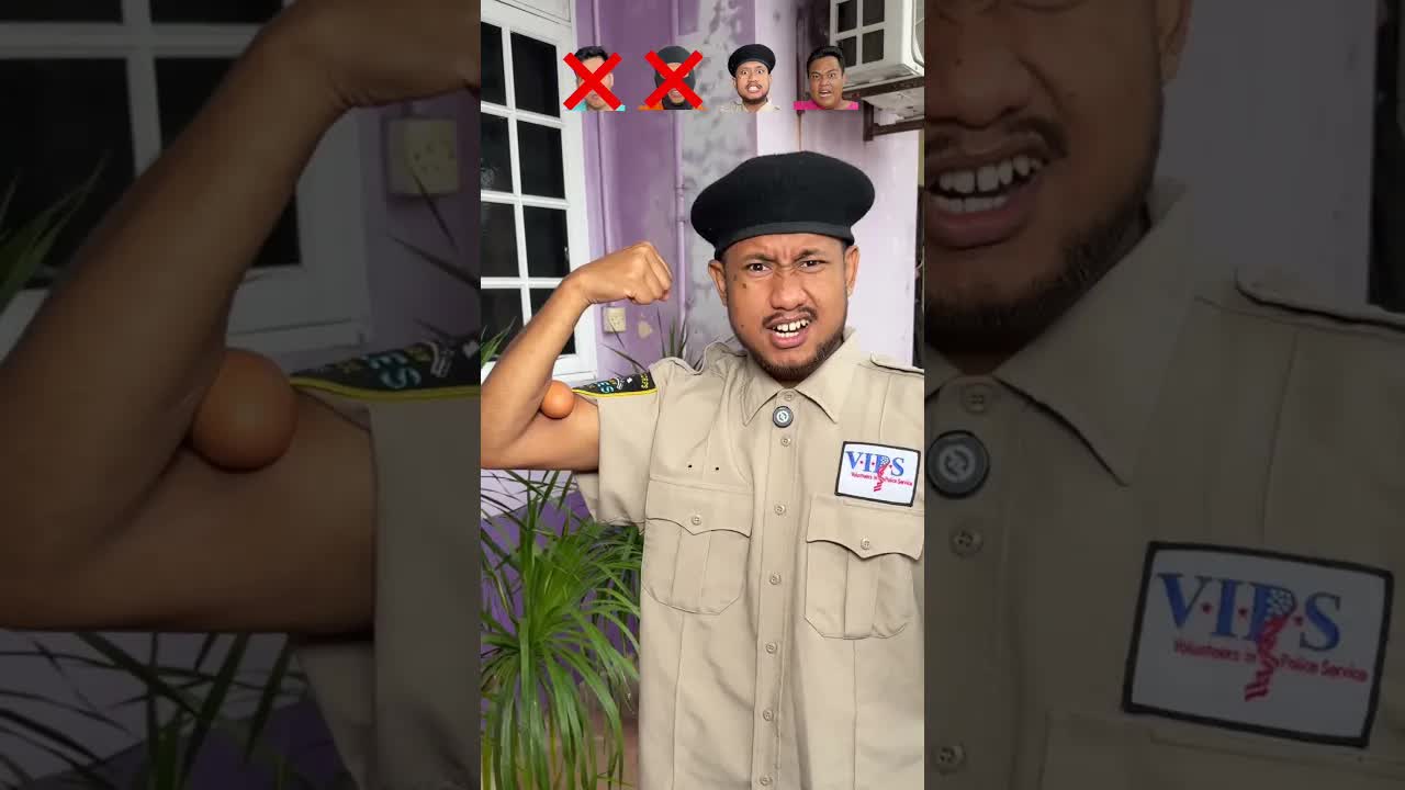 Mencuba Pecahkan Telur Dengan Bisep