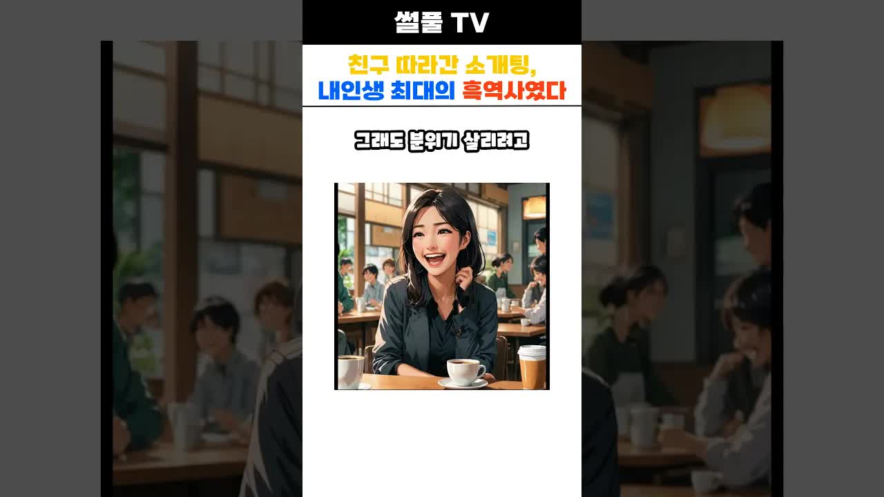 친구 따라간 소개팅에서의 대참사 스토리