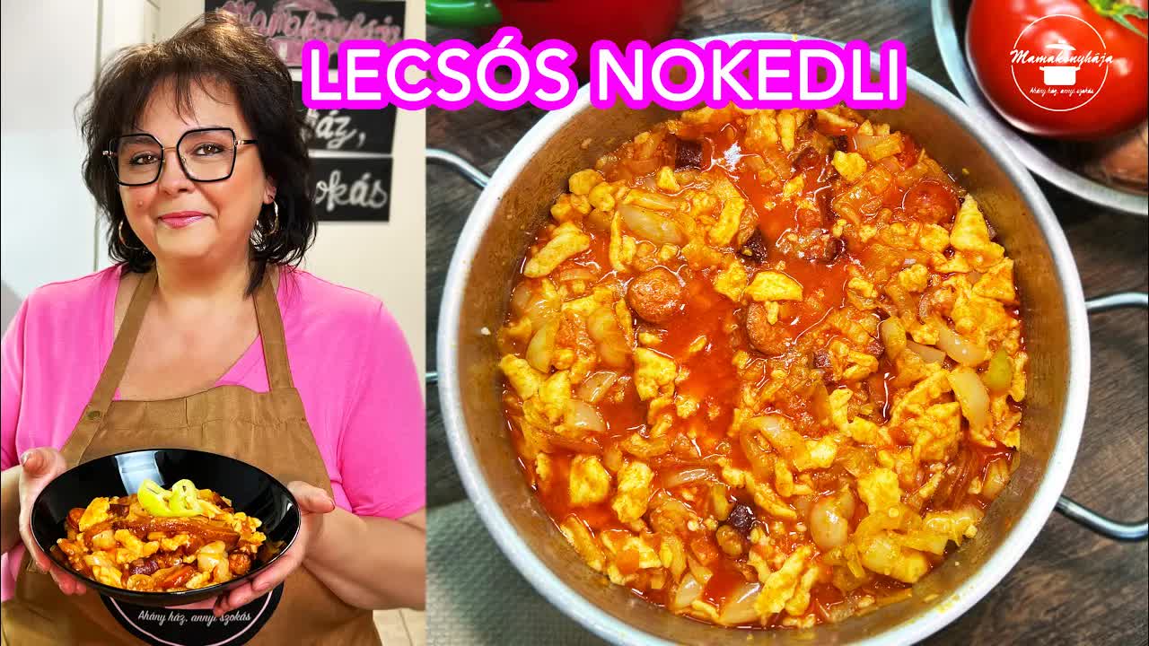 Lecsós nokedli készítése otthoni módon