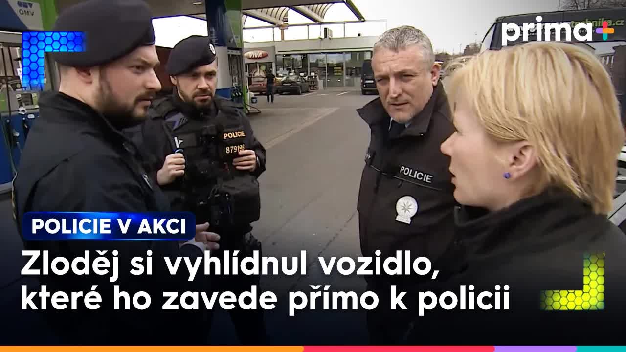 Policie chytá zloděje auta bez benzínu