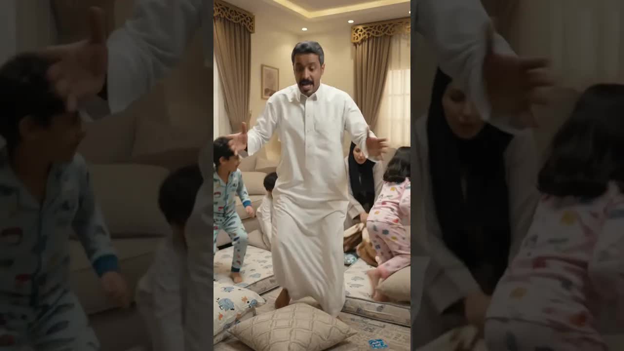 ضيوف فجأة وانتم نايمين بالصالة؟