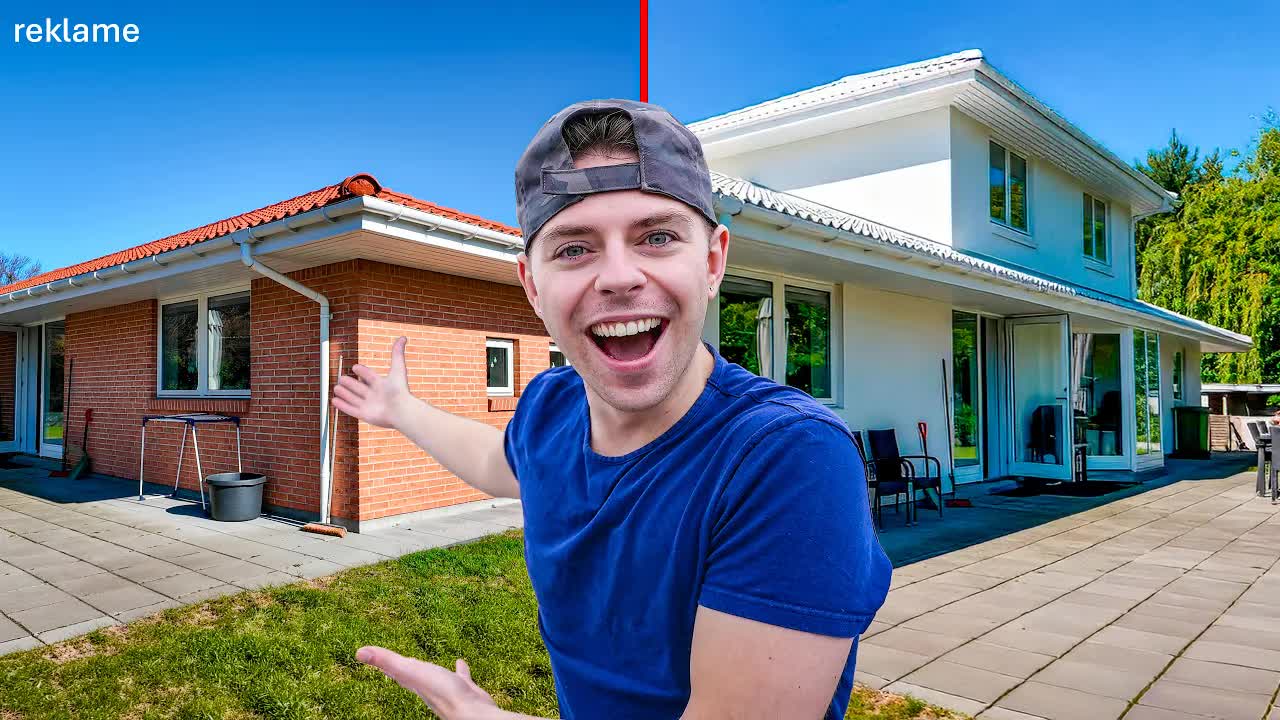 Kigger på huse med mor og ejendomsmægler
