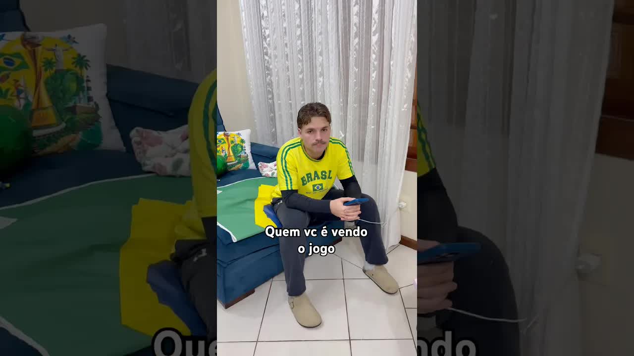 Cada filho reage ao jogo do Brasil